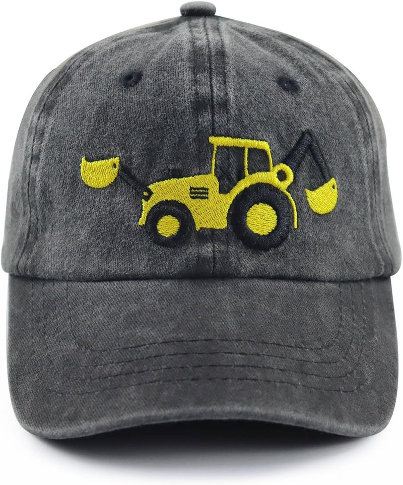 Vxchkerm Construction Site Vehicles Hats, Adjustable Vintage Embroidered Baseball Cap - Image 1